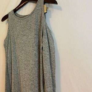 Old Navy Gray Cold Shoulder Top